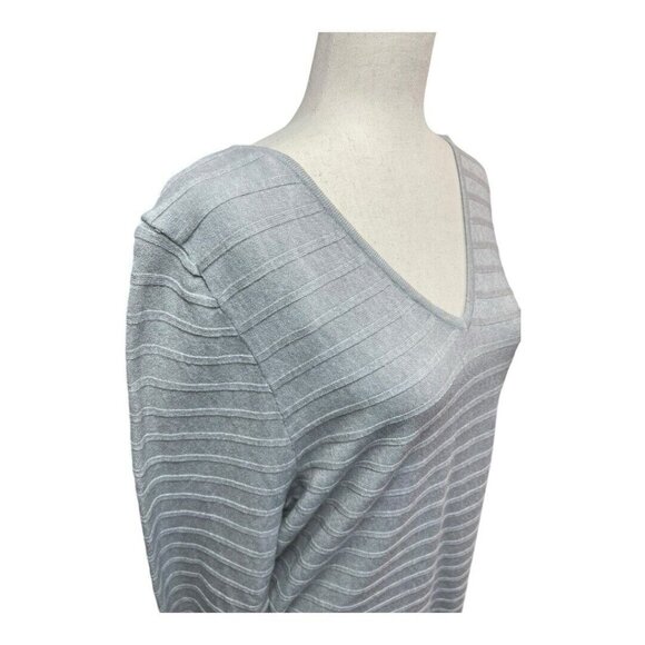 Love Ellie Mia Knit Sweater~Size XXL~Gray Criss Cross Back Detail ~ L1 09 - Picture 5 of 12